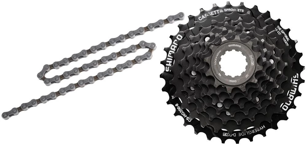 Shimano ALIVIO CN-HG40+CS-HG200 8-speed Wear And Tear Kit 8-speed Set | Bike-Discount 1 Shimano ALIVIO CN-HG40+CS-HG200 8-speed Wear And Tear Kit 8-speed Set | Bike-Discount