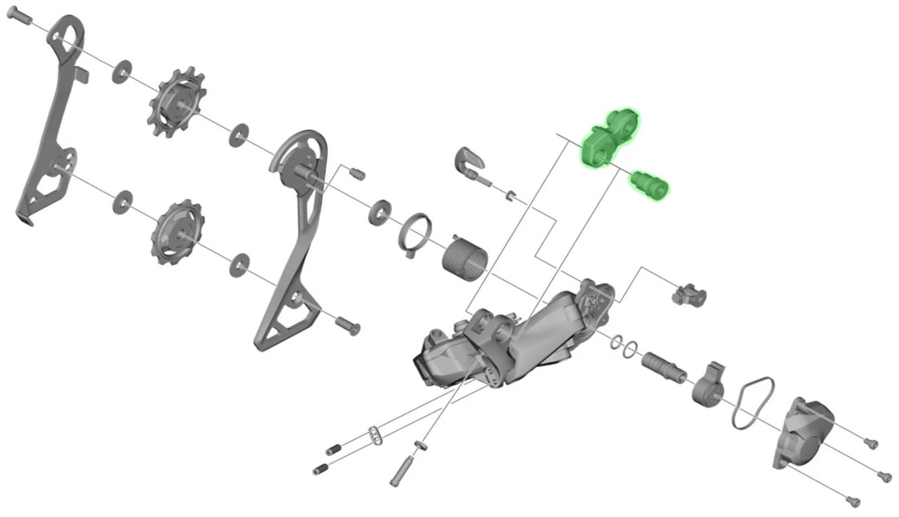 Shimano Axle Unit For RD-RX805 Rear Derailleur Bracket Rear Derailleur Spare Parts | Bike-Discount 2 Shimano Axle Unit For RD-RX805 Rear Derailleur Bracket Rear Derailleur Spare Parts | Bike-Discount - Image 2
