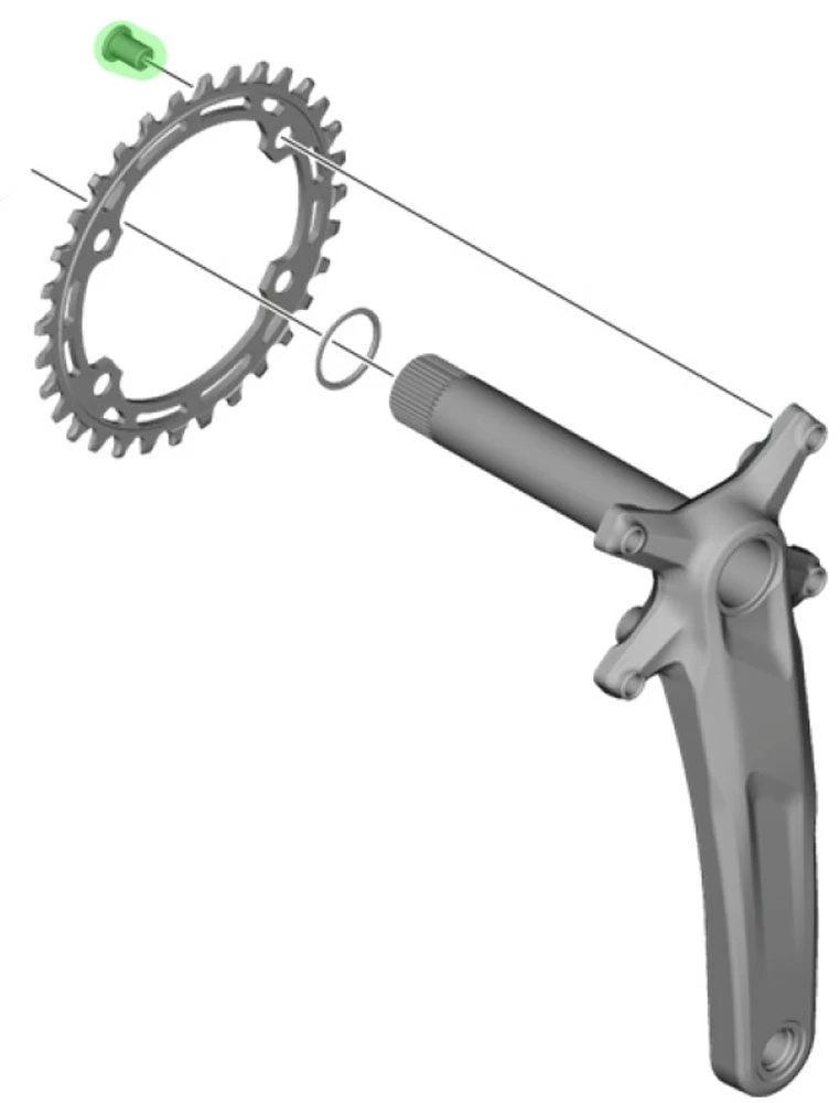 Shimano Chainring Bolts For FC-M5100-1/FC-MT511-1 (4 Pieces) Chainring Bolts | Bike-Discount 2 Shimano Chainring Bolts For FC-M5100-1/FC-MT511-1 (4 Pieces) Chainring Bolts | Bike-Discount - Image 2