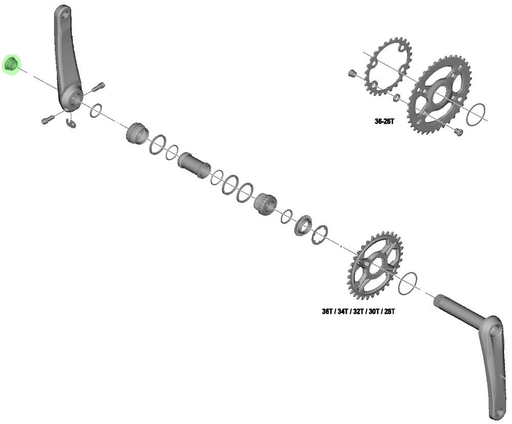 Shimano Crank Arm Fixing Bolt For FC-M8100 Crank - Accessories | Bike-Discount 2 Shimano Crank Arm Fixing Bolt For FC-M8100 Crank - Accessories | Bike-Discount - Image 2