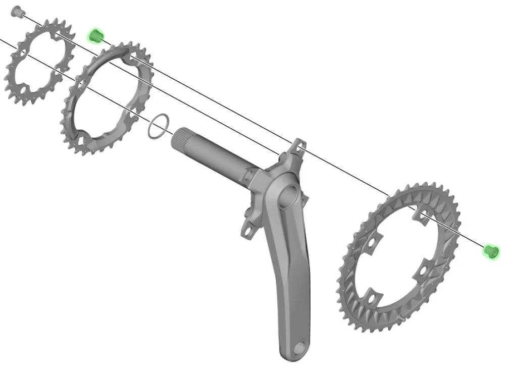 Shimano SLX Chainring Bolts For FC-M7000/M672 (4 Pieces) Chainring Bolts | Bike-Discount 2 Shimano SLX Chainring Bolts For FC-M7000/M672 (4 Pieces) Chainring Bolts | Bike-Discount - Image 2