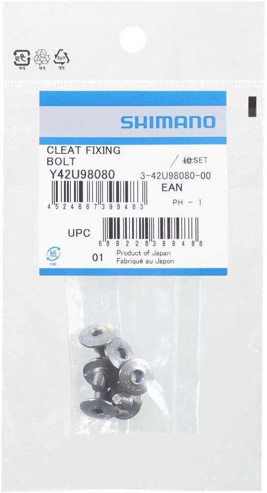Shimano Cleat Fixing Bolts M5 X 8mm For SM-SH10/11/12 Road Cleats | Bike-Discount 2 Shimano Cleat Fixing Bolts M5 X 8mm For SM-SH10/11/12 Road Cleats | Bike-Discount - Image 2