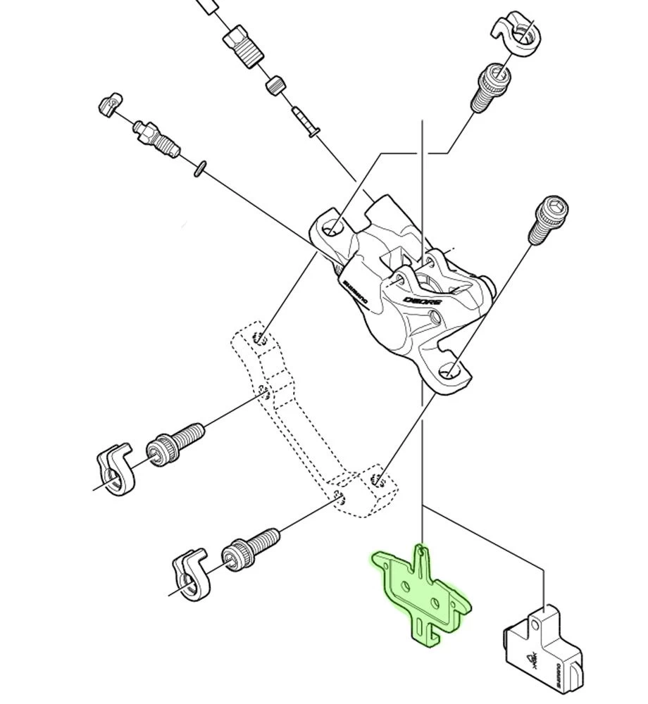 Shimano Pad Spacer For BR-M615/BR-M6100/BR-S7000 Accessories | Bike-Discount 2 Shimano Pad Spacer For BR-M615/BR-M6100/BR-S7000 Accessories | Bike-Discount - Image 2