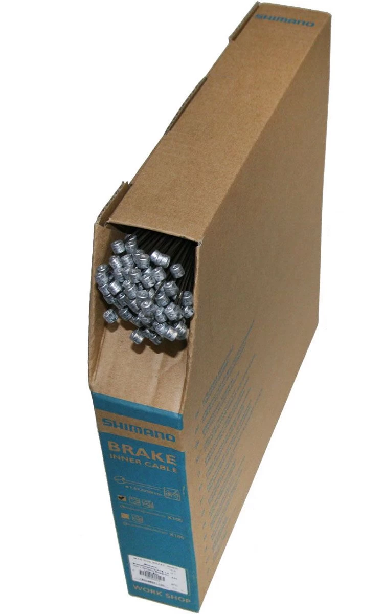 Shimano MTB Stainless Steel SUS Brake Inner Cable 1.6mm X 2050mm (100 Workshop Pack) Brake Wires | Bike-Discount 1 Shimano MTB Stainless Steel SUS Brake Inner Cable 1.6mm X 2050mm (100 Workshop Pack) Brake Wires | Bike-Discount
