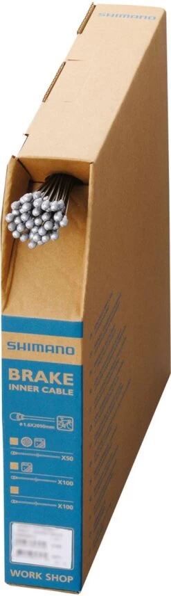 Shimano Road Stainless Steel SUS Brake Inner Cable 1.6mm X 2050mm (100 Workshop Pack) Brake Wires | Bike-Discount