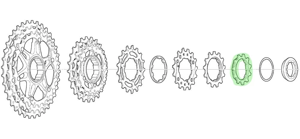 Shimano Sprocket 11T With Spacer For CS-M771-10 BL Sprocket 10-speed | Bike-Discount 2 Shimano Sprocket 11T With Spacer For CS-M771-10 BL Sprocket 10-speed | Bike-Discount - Image 2