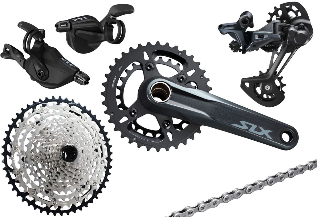 Shimano SLX M7100 2x12-speed Group Clamp 10-45 MTB Group Sets | Bike-Discount 1 Shimano SLX M7100 2x12-speed Group Clamp 10-45 MTB Group Sets | Bike-Discount