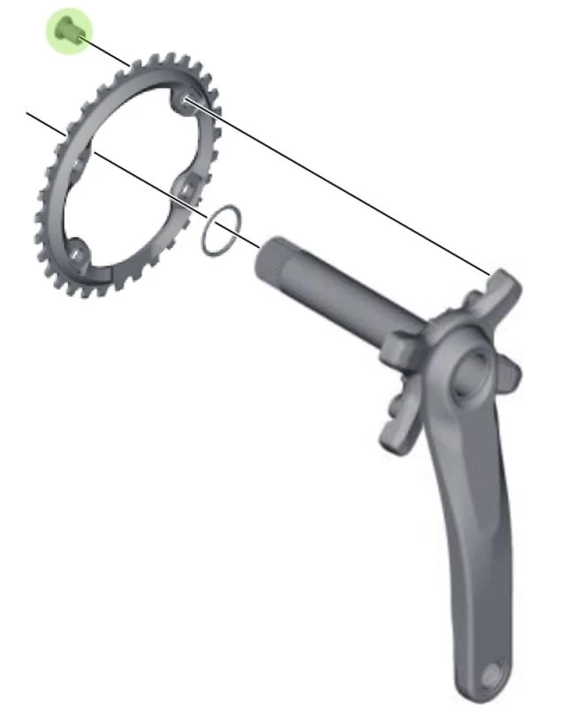 Shimano XT FC-M8000 1-speed Chainring Bolts Chainring Bolts | Bike-Discount 2 Shimano XT FC-M8000 1-speed Chainring Bolts Chainring Bolts | Bike-Discount - Image 2