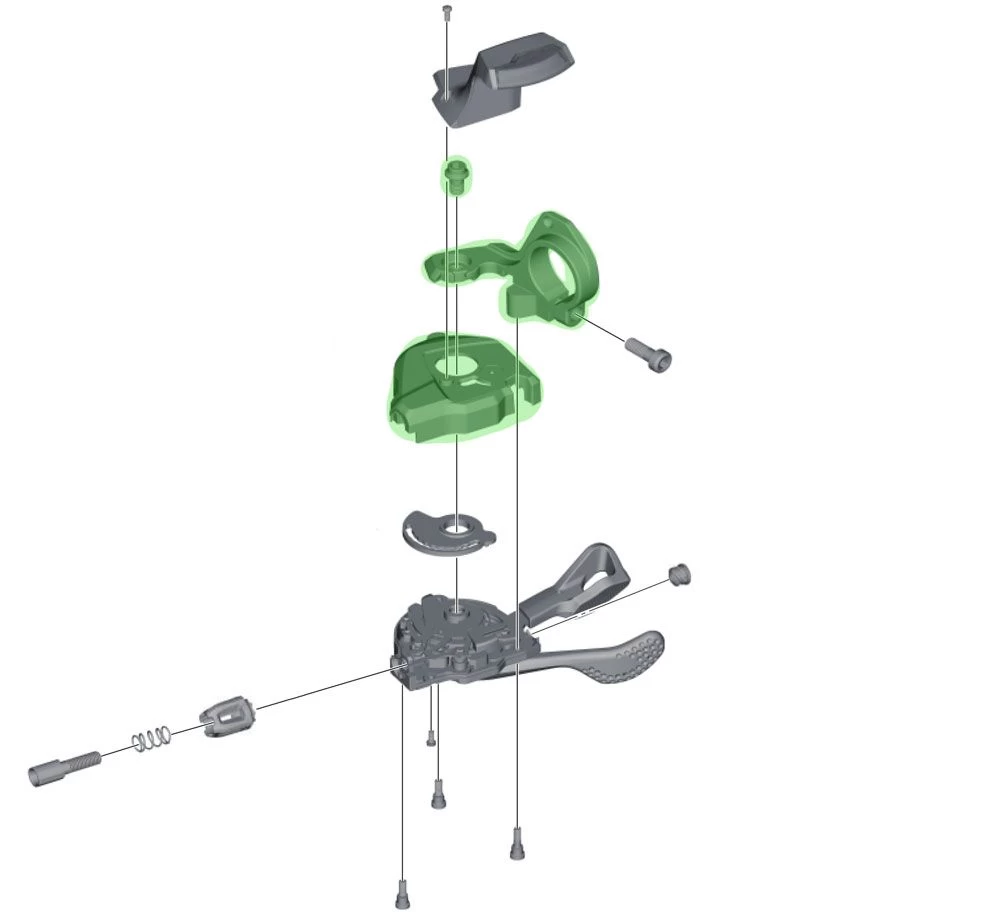 Shimano Base Cover Unit For SL-M8000 With Indicator Right Spare Parts | Bike-Discount 2 Shimano Base Cover Unit For SL-M8000 With Indicator Right Spare Parts | Bike-Discount - Image 2